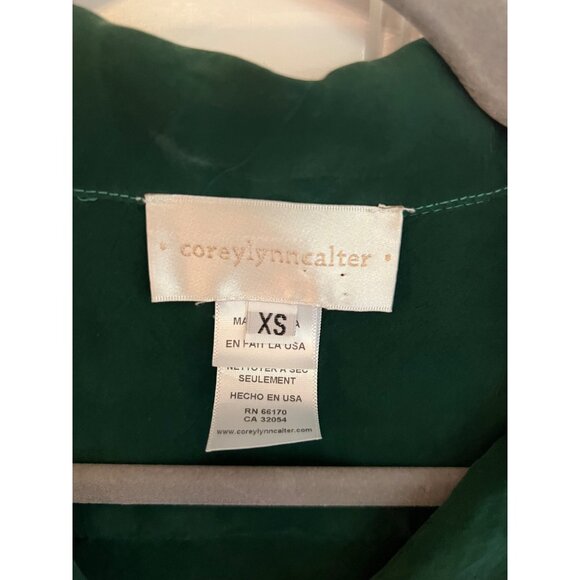Anthropologie Corey Lynn Calter Talia Soft‎ Cupro Green Jumpsuit Size XS - Picture 7 of 8